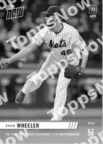 Zack Wheeler 2019 Topps NOW #123 Card Details