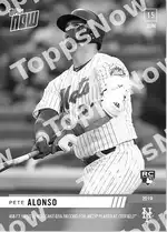 Pete Alonso 2019 Topps NOW #381 Card Details