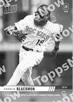 1st MLB Player with 3+ Hits in 6 Straight Home Games 2019 Topps NOW #445 カード情報