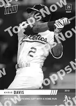 Khris Davis 2019 Topps NOW #4 Card Details