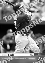 Khris Davis 2019 Topps NOW #73 カード情報