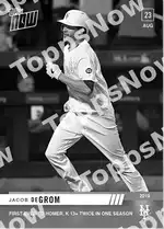 Jacob deGrom 2019 Topps NOW #740 Card Details