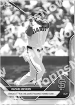 Rafael Devers - 2025 MLB Topps NOW® - Card 332 - PR: 1020