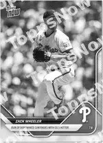 Zack Wheeler - 2025 MLB Topps NOW® - Card 392 - PR: 1157