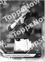 Zac Veen 2025 Topps NOW #52 Card Details