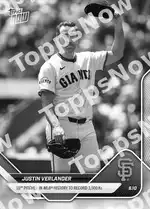 Justin Verlander - 2025 MLB Topps NOW® - Card 547 - PR: 1604