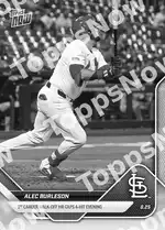 Alec Burleson - 2025 MLB Topps NOW® - Card 608 - PR: 394