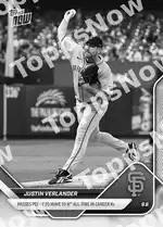 Justin Verlander - 2025 MLB Topps NOW® - Card 667 - PR: 638