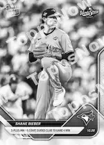 Shane Bieber 2025 Topps NOW #910 Card Details