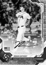 Roman Anthony - 2026 World Baseball Classic Topps NOW® - Card 21 - PR: 8798 Look for Autos